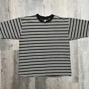 VTG Multicolor Striped Skater Surf T Shirt High Sierra 90s Blank USA T Shirt XL